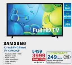 Incredible Connection SAMSUNG 43-inch FHD Smart TV-43F6000F offer