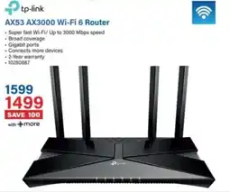 Incredible Connection tp-link AX53 AX3000 Wi-Fi 6 Router offer