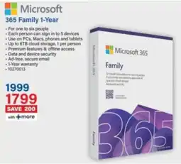 Incredible Connection Microsoft 365 Family offer