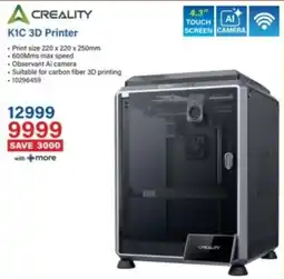 Incredible Connection CREALITY K1C 3D Printer offer