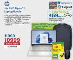 Incredible Connection HP 15s AMD Ryzen 3 Laptop Bundle offer