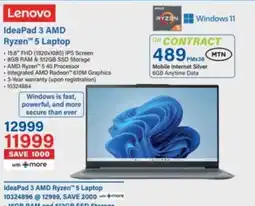 Incredible Connection Lenovo IdeaPad 3 AMD Ryzen 5 Laptop offer