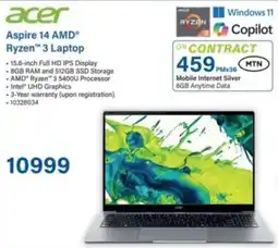 Incredible Connection Acer Aspire 14 AMD Ryzen 3 Laptop offer