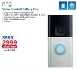 Incredible Connection ring Video Doorbell Battery Plus offer