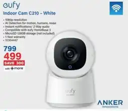 Incredible Connection cufy Indoor Cam C210 - White offer