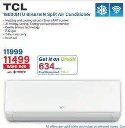 Incredible Connection TCL 18000BTU BreezeIN Split Air Conditioner offer