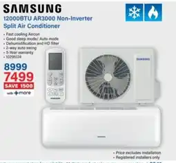 Incredible Connection SAMSUNG 12000BTU AR3000 Non-Inverter Split Air Conditioner offer