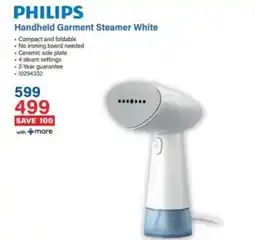 Incredible Connection PHILIPS Handheld Garment Steamer White offer