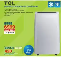 Incredible Connection TCL 14000BTU Portable Air Conditioner offer