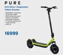 Incredible Connection PURE Air5 Ultra+ Suspension Yellow Scooter offer