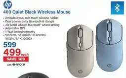 Incredible Connection HP 400 Quiet Black Wireless Mouse offer