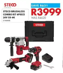 Chamberlain STECO BRUSHLESS COMBO KIT 6PIECE 20V SX-6K offer