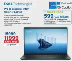 Incredible Connection Dell Technologies Pro 15 Essential Intel Core i7 Laptop offer