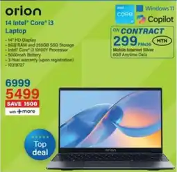 Incredible Connection Orion 14 Intel Core i3 Laptop offer
