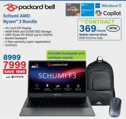 Incredible Connection Packard Bell Schumi AMD Ryzen 3 Bundle offer