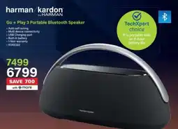 Incredible Connection harman/kardon Go + Play 3 Portable Bluetooth Speaker offer