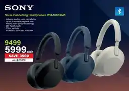Incredible Connection Sony Noise Cancelling Headphones WH-1000XM5 offer