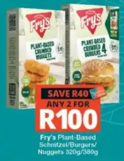 Checkers Fry's Plant-Based Schnitzel/Burgers/Nuggets offer