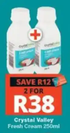 Checkers Crystal Valley Fresh Cream offer