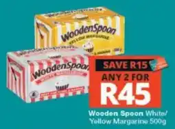 Checkers Wooden Spoon White/ Yellow Margarine offer