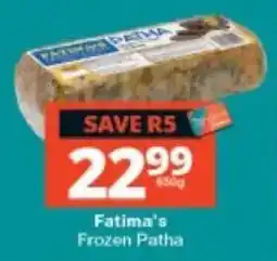 Checkers Fatima's Frozen Patha offer