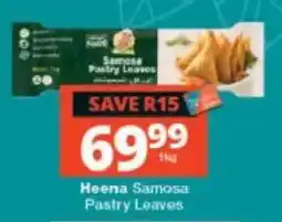 Checkers Heena Samosa Pastry Leaves offer