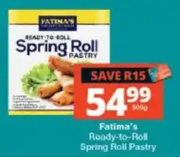 Checkers Fatima's Ready-to-Roll Spring Roll Pastry offer