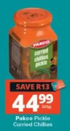 Checkers Pakco Pickle Curried Chillies offer