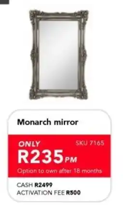 Astra Furnishers Monarch mirror offer