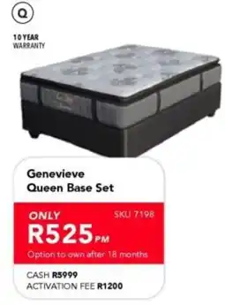 Astra Furnishers Genevieve Queen Base Set offer