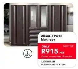 Astra Furnishers Allison 3 Piece Multirobe offer