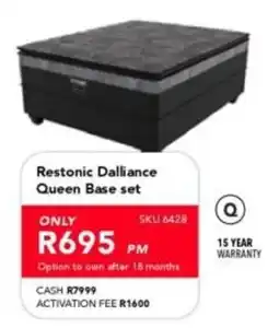 Astra Furnishers Restonic Dalliance Queen Base set offer