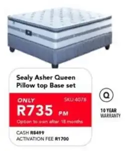 Astra Furnishers Sealy Asher Queen Pillow top Base set offer