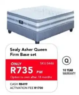 Astra Furnishers Sealy Asher Queen Firm Base set offer