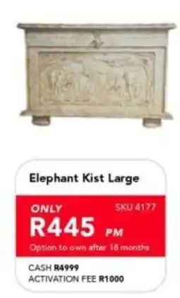 Astra Furnishers Elephant Kist Large offer