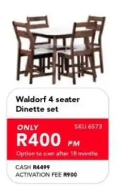 Astra Furnishers Waldorf 4 seater Dinette set offer