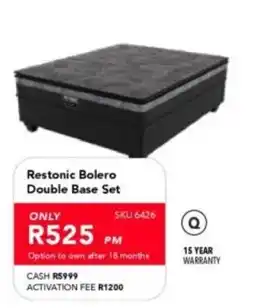 Astra Furnishers Restonic Bolero Double Base Set offer