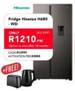 Astra Furnishers Fridge Hisense H680 - WD offer