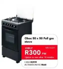 Astra Furnishers Obac 50 x 50 Full gas stove offer