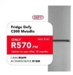 Astra Furnishers Fridge Defy C300 Metallic offer