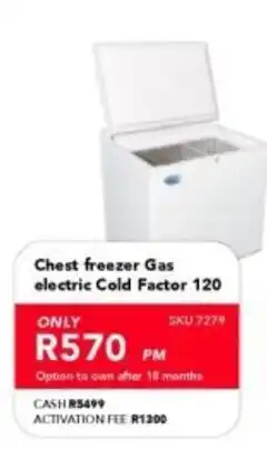 Astra Furnishers KIC Chest freezer Gas electric Cold Factor 120 offer