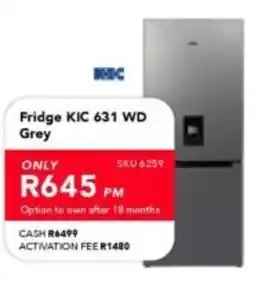 Astra Furnishers Fridge KIC 631 WD Grey offer