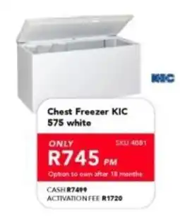 Astra Furnishers Chest Freezer KIC 575 white offer