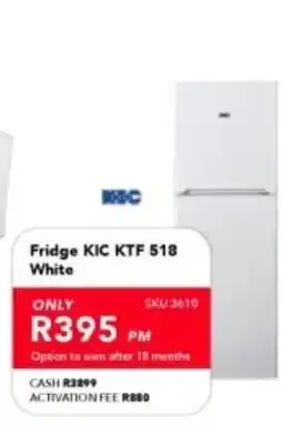 Astra Furnishers Fridge KIC KTF 518 White offer