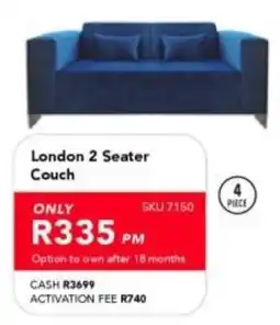 Astra Furnishers London 2 Seater Couch offer