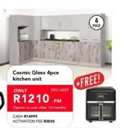 Astra Furnishers Cosmic Gloss 4pc kitchen unit offer