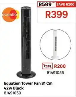 Leroy Merlin Equation Tower Fan 81 Cm 42w Black offer