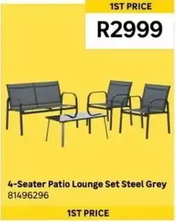 Leroy Merlin 4-Seater Patio Lounge Set Steel Grey offer