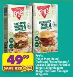 Shoprite Fry's Frozen Plant-Based Burgers offer