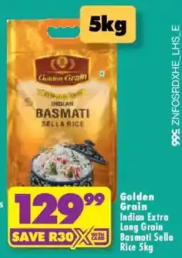 Shoprite Golden Grain Indian Extra Long Grain Basmati Sella Rice offer